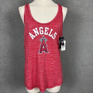 New Era MLB Women's Tank Top Los Angles Angels Red/White Medium NWT's.